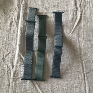 Blue and Green Nylon Watch Bands